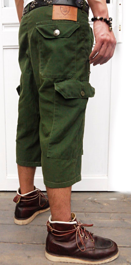 HTC �̎������Î��������͡��ѥ�� VINTAGE REMAKE CARGO SHORT PANTS ON STUD