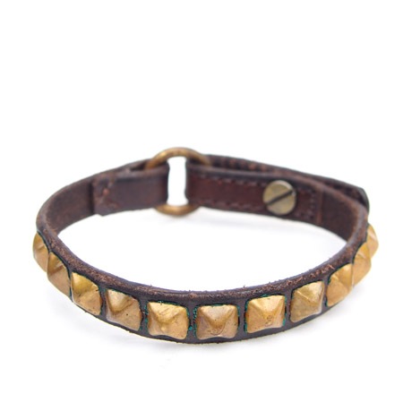 HTC Bracelet Pyramid Studs #3 B / Brown