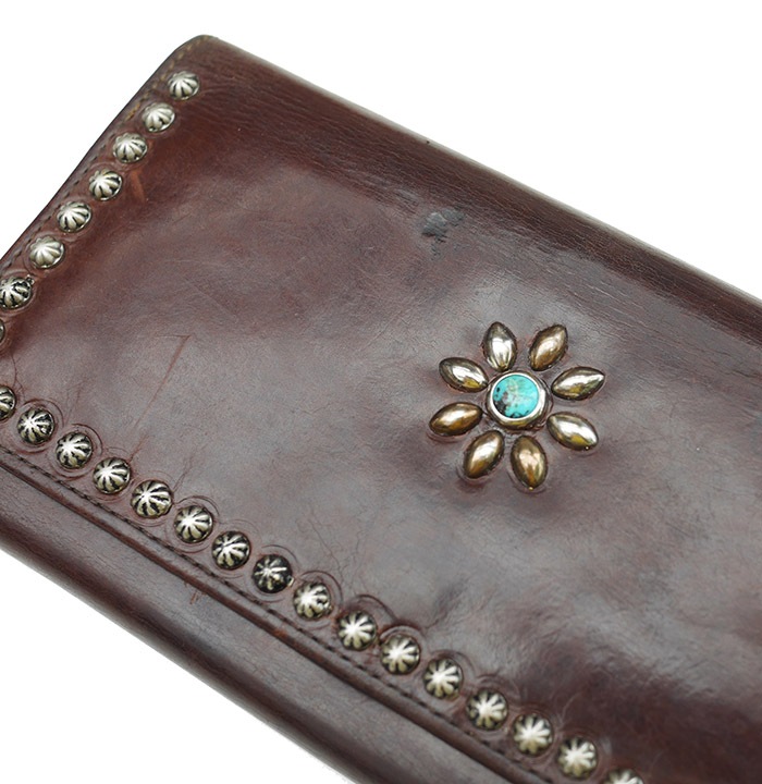 PANTY Original Design "OLD COACH" Vintage Remake Studs Leather Wallet / ��
