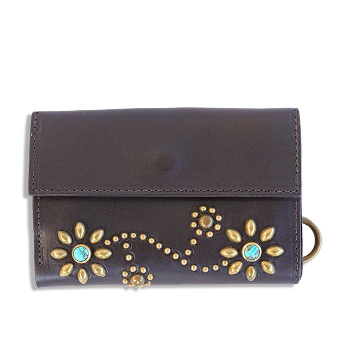 ��ͽ����ա�HTC Sunset Short Wallet Flower TQS B / D Brown