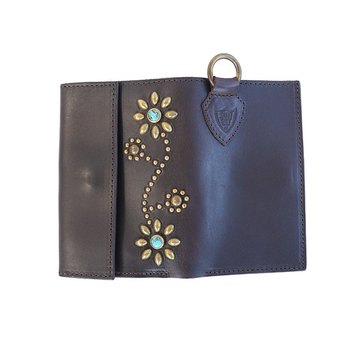 ��ͽ����ա�HTC Sunset Short Wallet Flower TQS B / D Brown