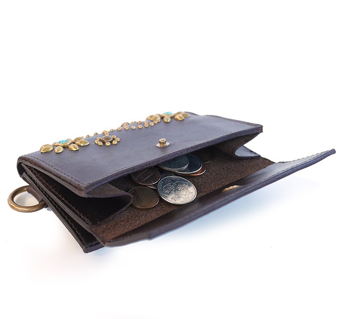��ͽ����ա�HTC Sunset Short Wallet Flower TQS B / D Brown
