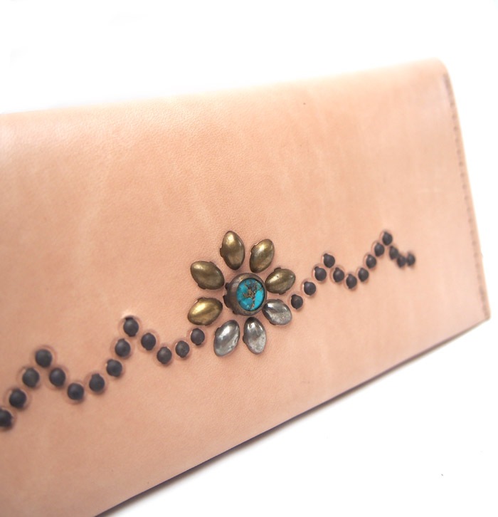 HTC Sunset Long Wallet Flower Wave #8 TQS MIX / Natural