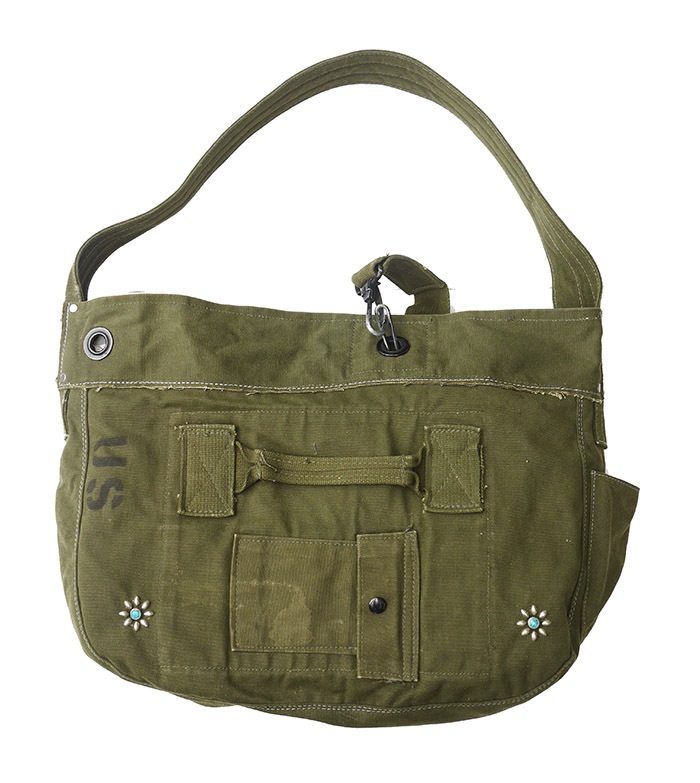 IrregulaR by ZIP STEVENSON Vintage Military Shoulder Bag #21 / Khaki