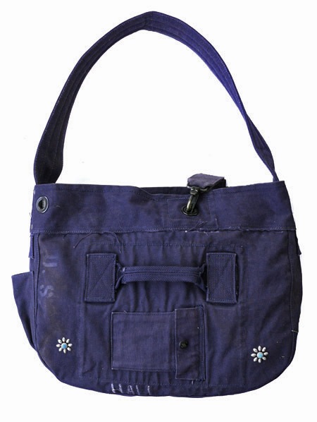 rregulaR by ZIP STEVENSON Vintage Military Shoulder Bag #14 / Navy