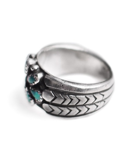 1940s Vintage Navajo ナバホ族 クラスターターコイズ オン スタンプド