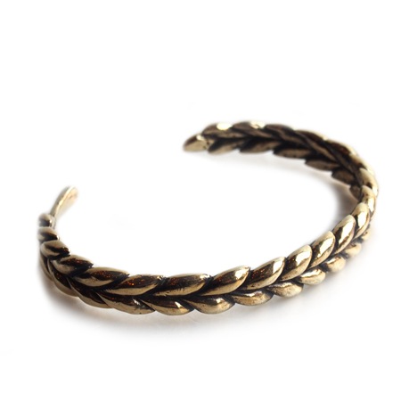 CHAFF DESIGN�̥���ա��ǥ������Wheat Brass Solid Bangle