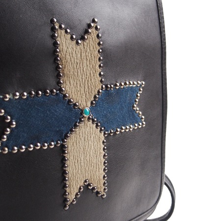 PANTY Original Design "OLD COACH" Vintage Remake Studs Leather Shoulder Bag / No.16