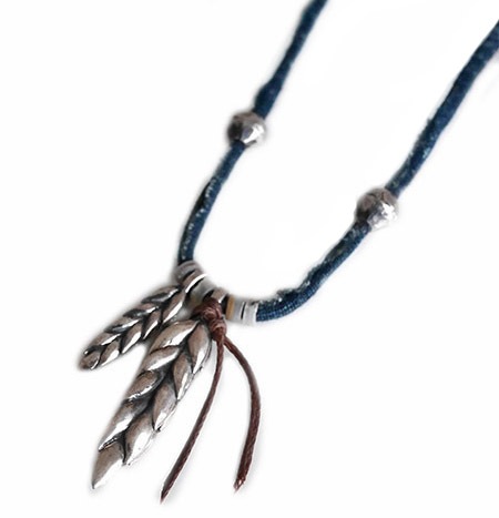 CHAFF DESIGN�̥���ա��ǥ������Wheat Indigo Cloth Special Necklace