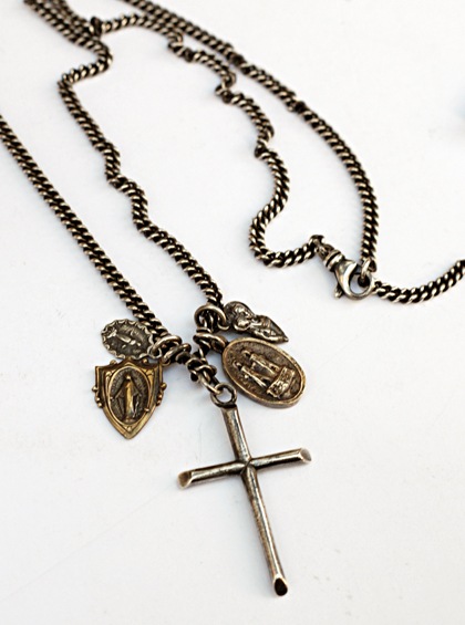 エムコーエン　ネックレス エム・コーエン M.Cohen | アンティークビーズ&レザー ネックレス [N