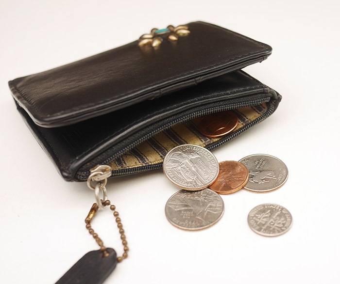 PANTY Original Design "OLD COACH" Vintage Remake Studs Leather Wallet / ��