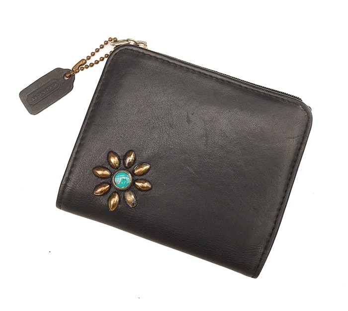 PANTY Original Design "OLD COACH" Vintage Remake Studs Leather Wallet / ��