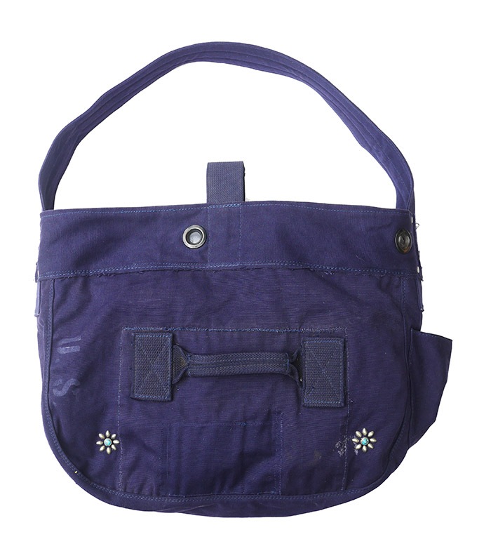 IrregulaR by ZIP STEVENSON Vintage Military Shoulder Bag #17 / Navy