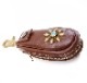 HTC SUNSET Zipper Key Case Flower #4 TQS B / Brown