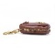 HTC SUNSET Zipper Key Case Flower #4 TQS B / Brown