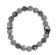 KING BABY 〔キングベイビー〕Q40-5284 10mm Labradorite Bead Bracelet w/Day of the Dead Skull|BRACELETS|【KING B