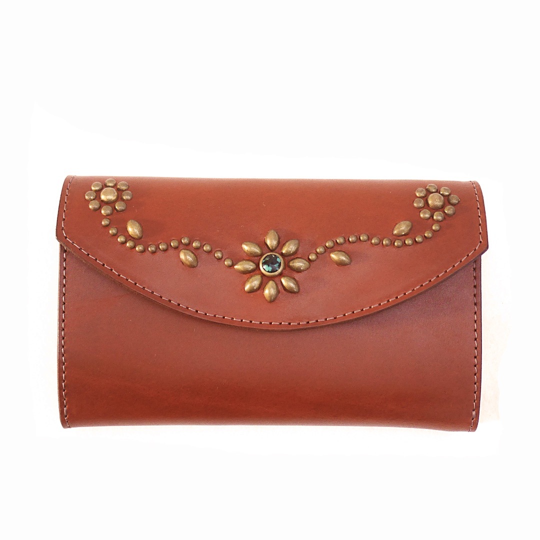 HTC Sunset Long Wallet Flower #1 TQS B / Brown / Light Brown