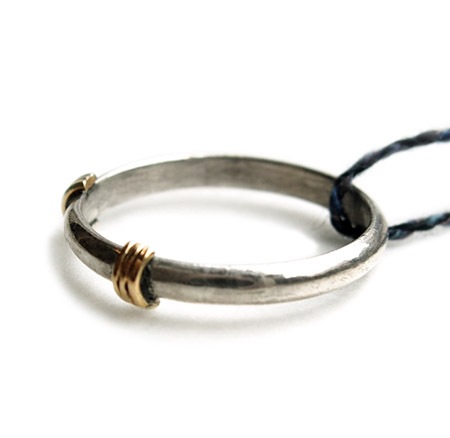 CHAFF DESIGN�̥���ա��ǥ������Silver&18k 3line Ring