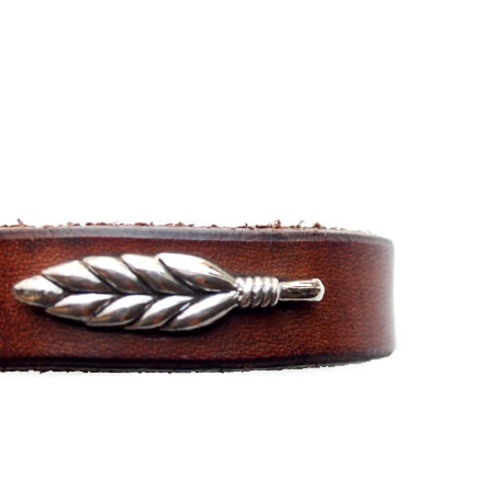 CHAFF DESIGN�̥���ա��ǥ������Leather On Medium Wheat Bracelet