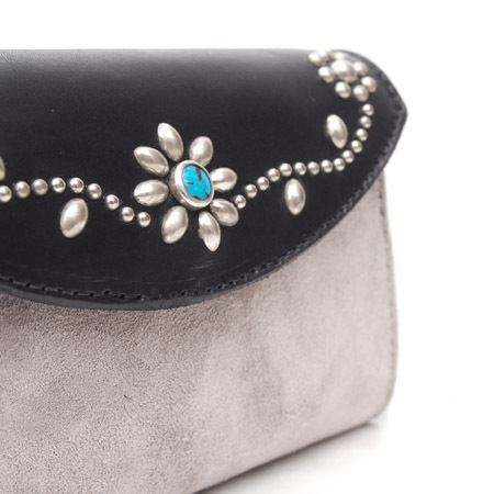 HTC Sunset Long Wallet Flower & Suede mix #6 TQS N / Gray