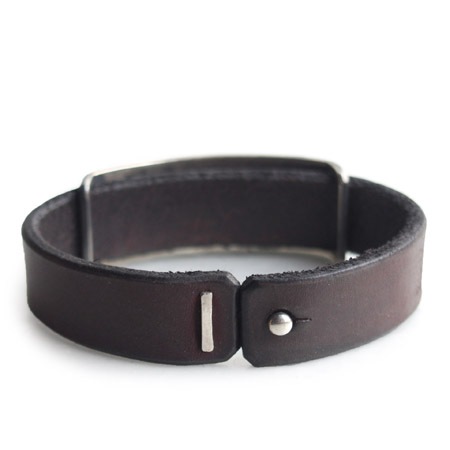 CHAFF DESIGN�̥���ա��ǥ������Leather Plate On Turquoise Bracelet ��