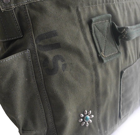 IrregulaR by ZIP STEVENSON Vintage Military Shoulder Bag #10 / Khaki