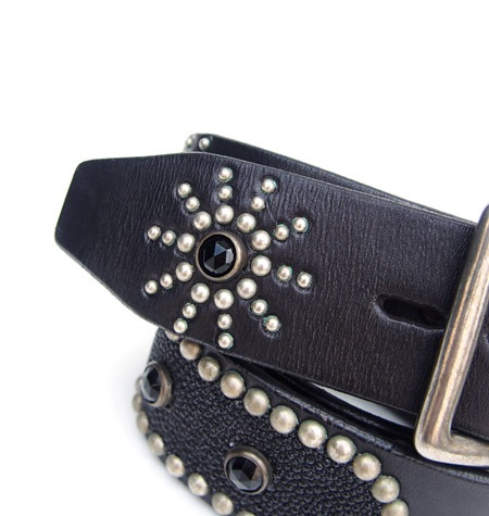 HTC ̎Î ٥ Oval Studs Stingray Belt / Black