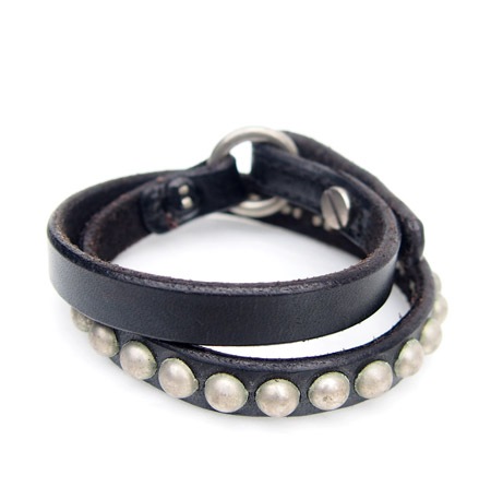 オールドHTC スタッズ付き黒レザーブレスレット　約21cm HTC】HTCベルト通販-PANTY 正規取扱店