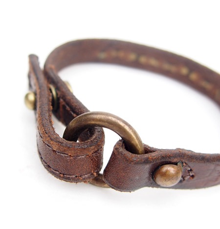 HTC Bracelet Round Studs #4 B / Brown