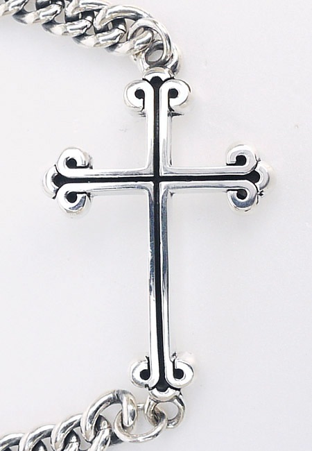 KING BABY ̎ݎގ͎ގˎގK42-5870 Traditional Cross w/Curb Link Bracelet