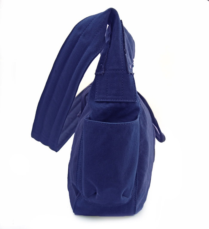 IrregulaR by ZIP STEVENSON Vintage Military Shoulder Bag Zipper #1 / Navy