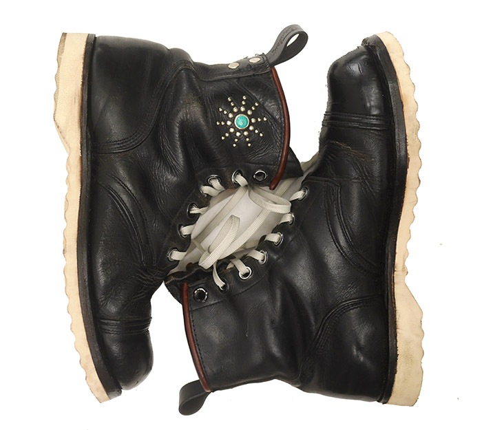 IrregulaR by ZIP STEVENSON �ڎ��ڎ��ގ��׎��� Vintage remake White Sole Jump Boots Brown / US9