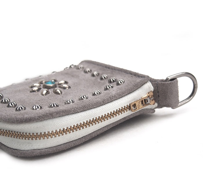 HTC L-zip Wallet Flower Suede #1 TQS N / Gray