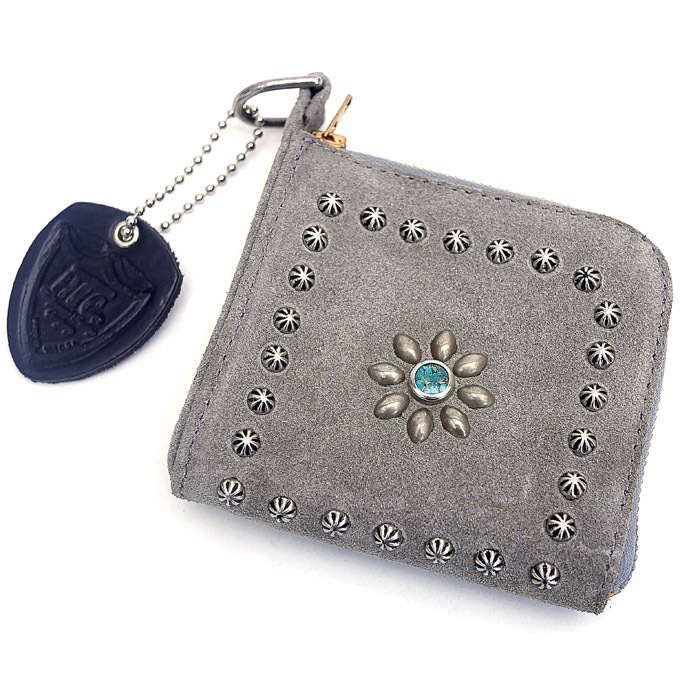 HTC L-zip Wallet Flower Suede #1 TQS N / Gray