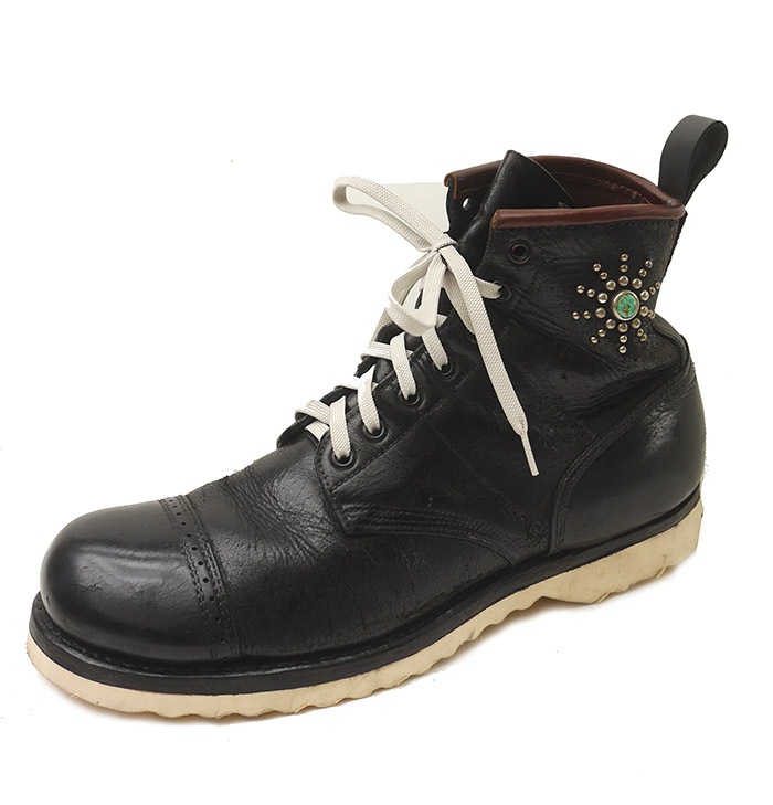 SIZE US8 / IrregulaR by ZIP STEVENSON ڎڎގ׎ Vintage remake White Sole Jump Boots Brown