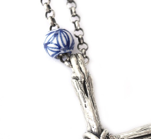 CHAFF DESIGN�̥���ա��ǥ������WOOD CROSS-S BEADS NECKLACE