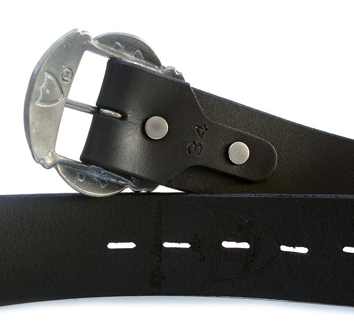 HTC Belt  End Only Flower Nickel Buckle #4 TQS N / Black