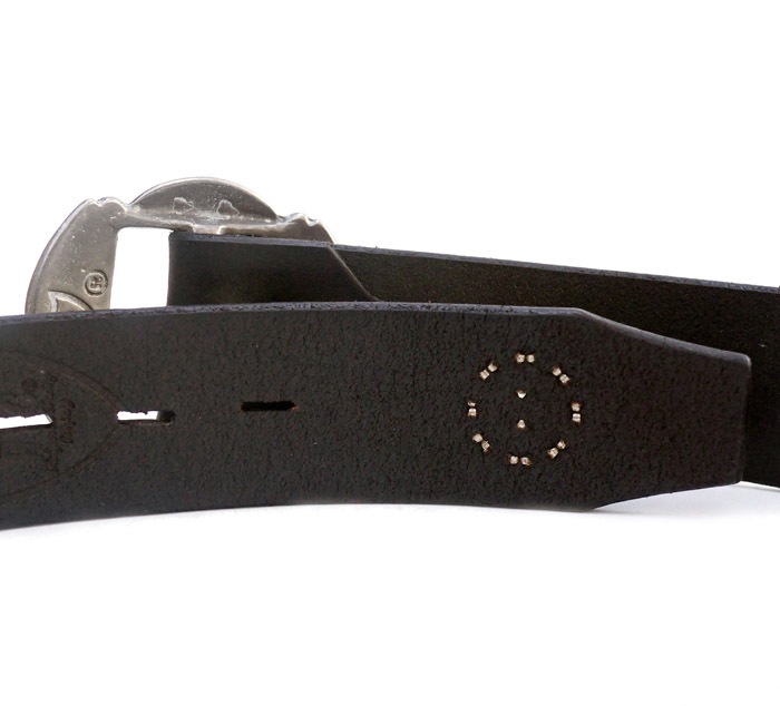 HTC Belt  End Only Flower Nickel Buckle #4 TQS N / Black