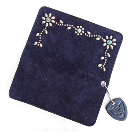 HTC Long Wallet Flower Suede #5 TQS N / Navy