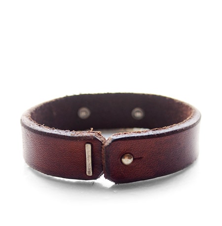 CHAFF DESIGN�̥���ա��ǥ������Leather On Coffee Beans Bracelet