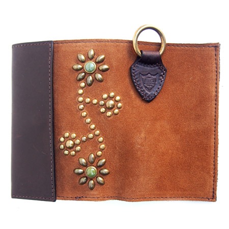 HTC Sunset Short Wallet Flower Suede Mix TQS B / Camel