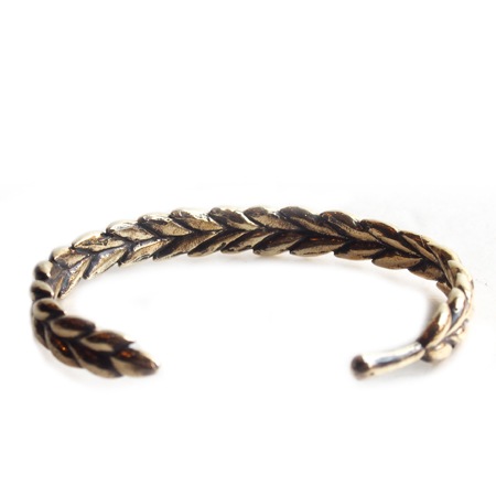 CHAFF DESIGN�̥���ա��ǥ������Wheat Brass Solid Bangle
