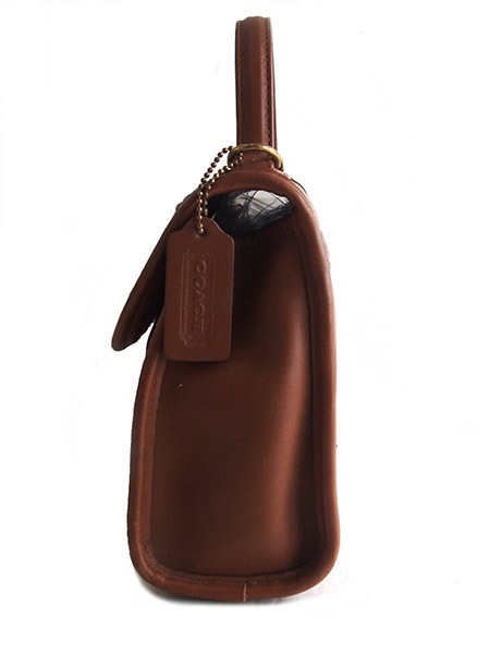 PANTY Original Design "OLD COACH" Vintage Remake Studs Leather Hand Bag/ No21