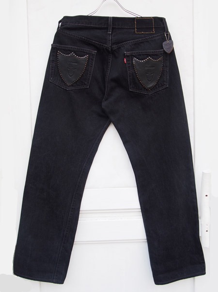 HTC ̎Î͡ Vintage Remake  Black Denim Pants