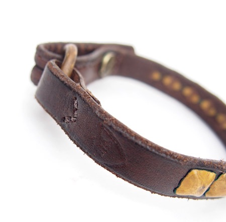 HTC Bracelet Pyramid Studs #3 B / Brown