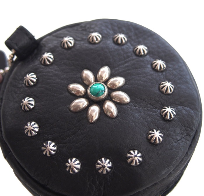 HTC Round Coin case Flower #2 TQS N / Black