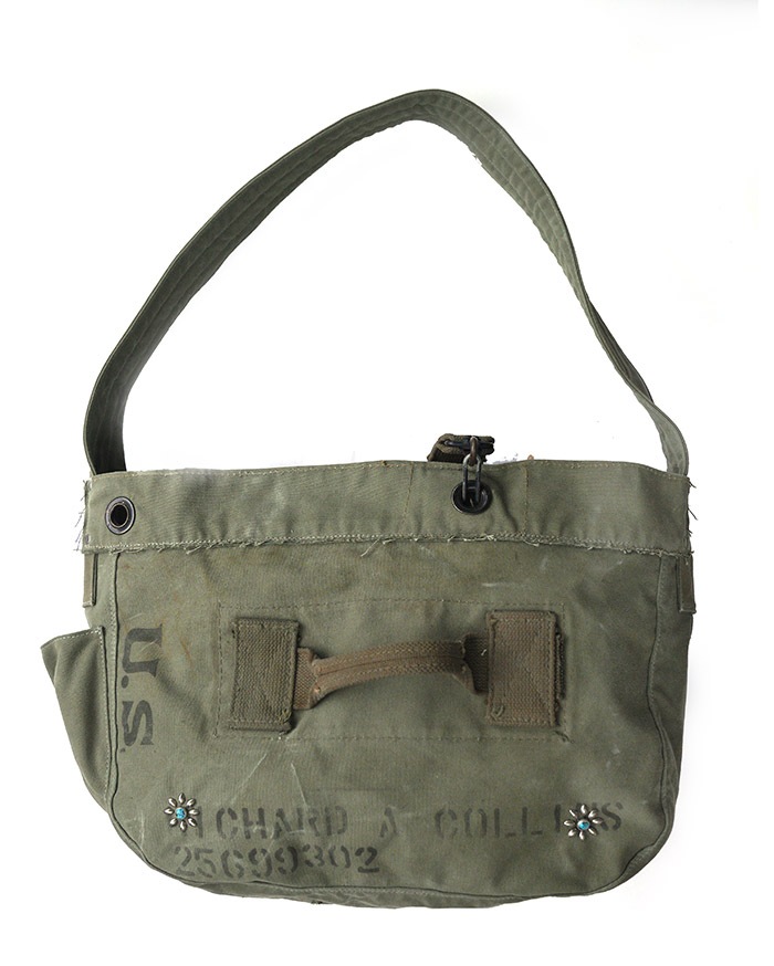 IrregulaR by ZIP STEVENSON Vintage Military Shoulder Bag 18 / Khaki