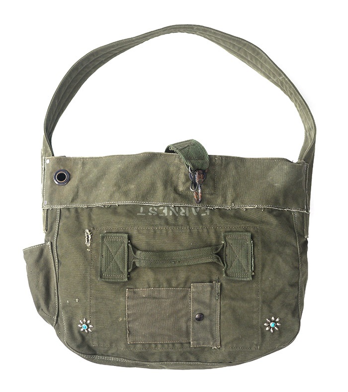 IrregulaR by ZIP STEVENSON Vintage Military Shoulder Bag #19 / Khaki