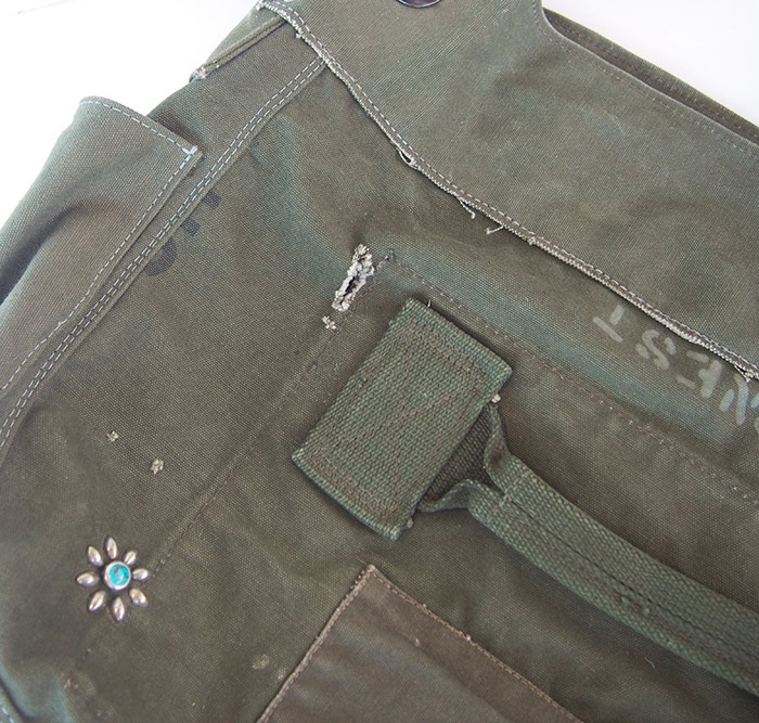 IrregulaR by ZIP STEVENSON Vintage Military Shoulder Bag #19 / Khaki