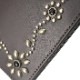 HTC Long Wallet Flower Leather # 4 BLK N / D Brown